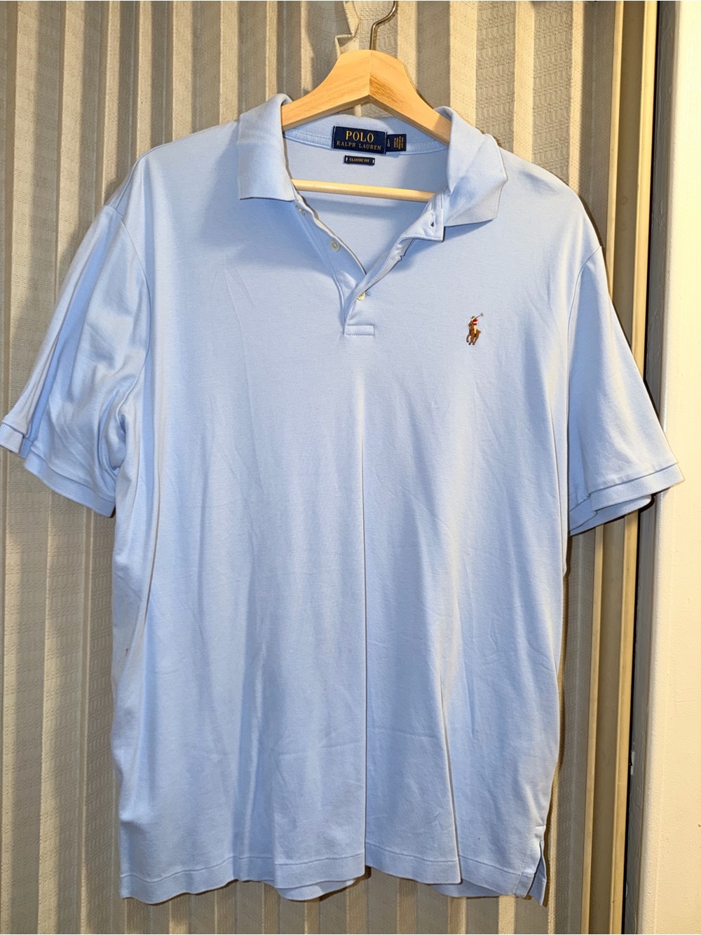 Polo by Ralph Lauren Men’s Pale Blue Short-Sleeve Polo